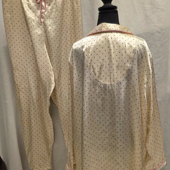 VICTORIA SECRET PINK PAJAMA SET POLKA DOT WOMENS POLYESTER SATIN FEEL SIZE 3X - Picture 5 of 15